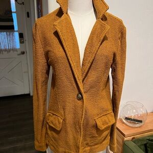 Maeve Textured Mustard Blazer